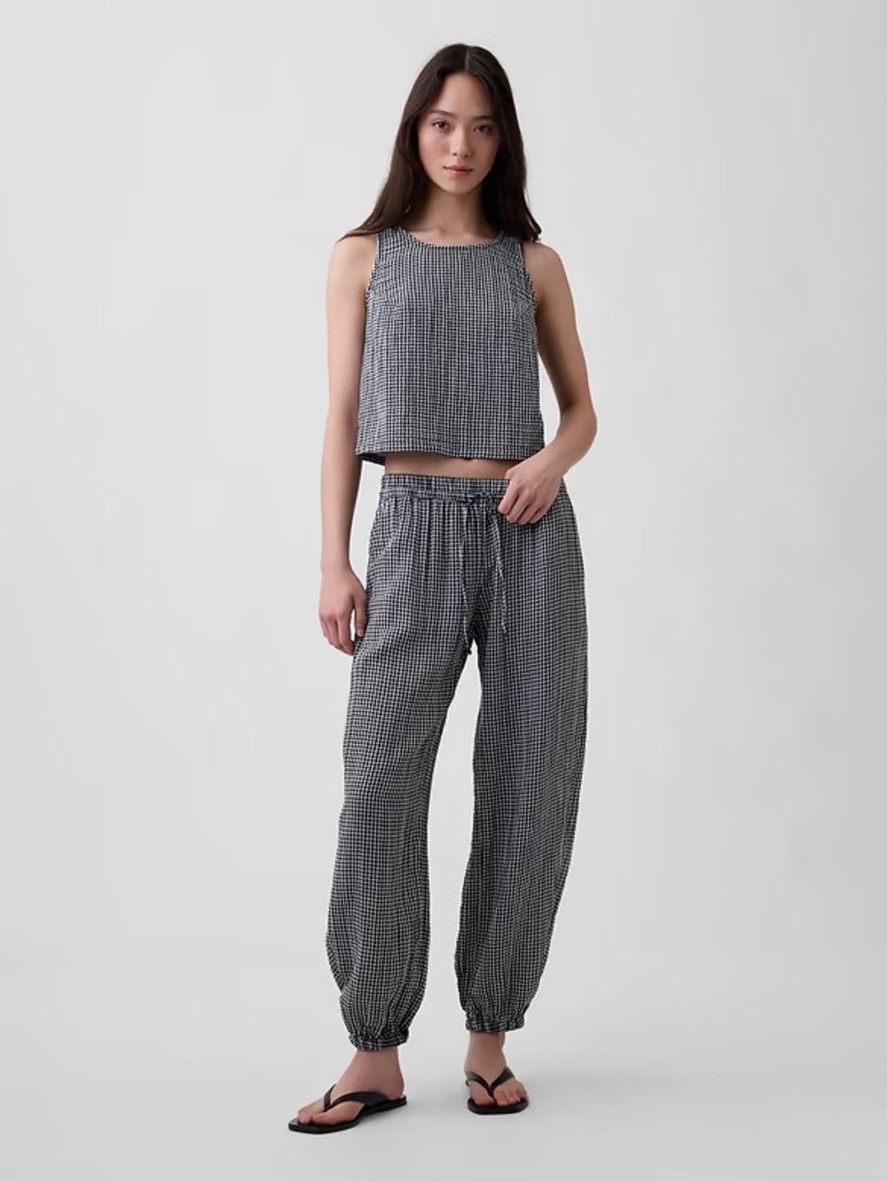Cotton Gauze Easy Joggers